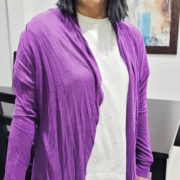 New With Tags Abollria Women’s Lapel Lightweight Open Front Cardigan Long Sleeve - Picture 1 of 5